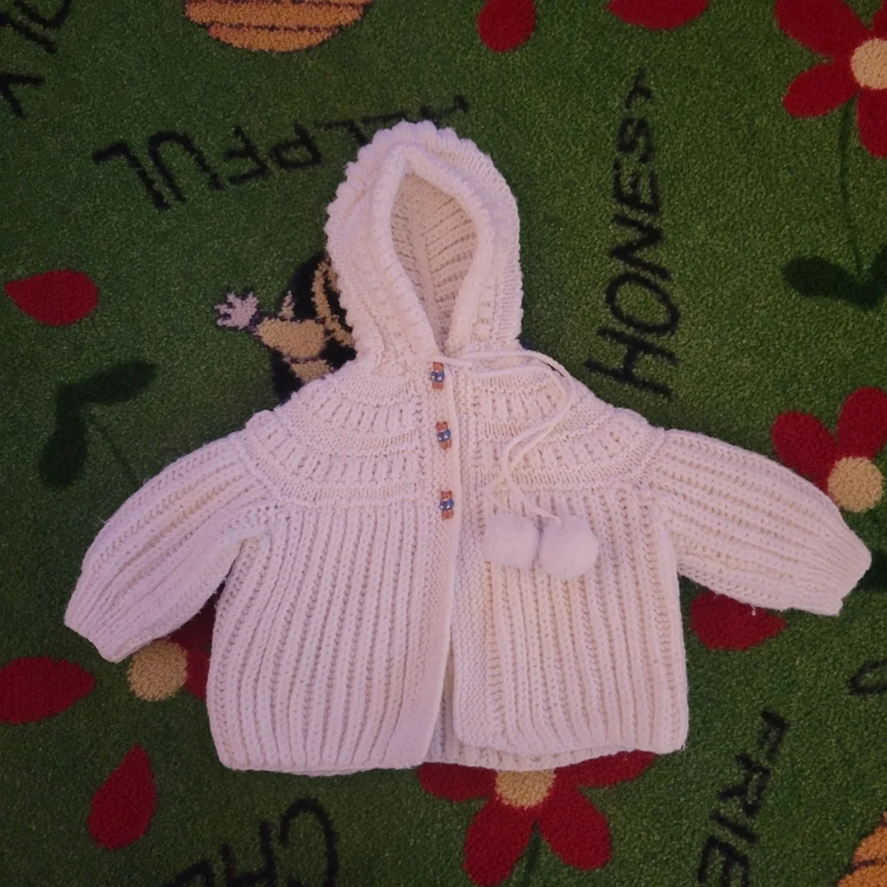 Vintage Handmade Knittee Sweater Jacket Size: infant - 12 months
